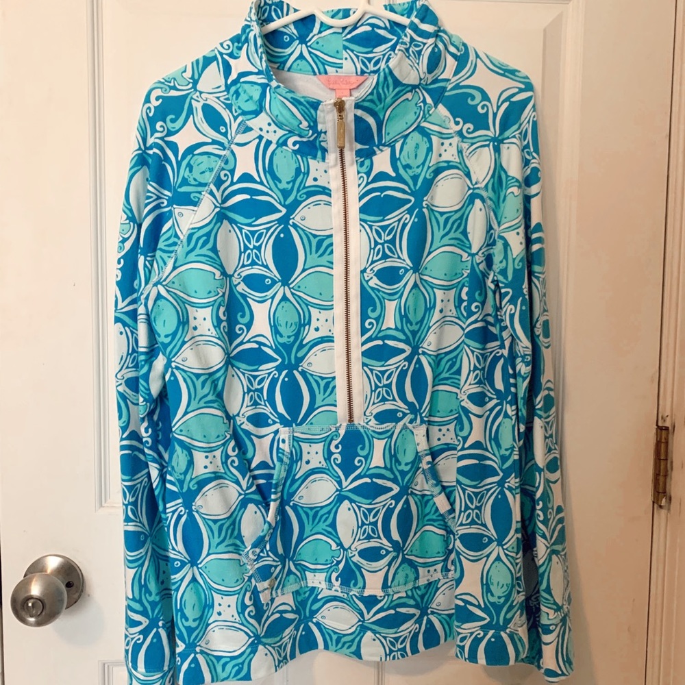 Blue Lilly Pulitzer 3/4 Zip with Pocket!